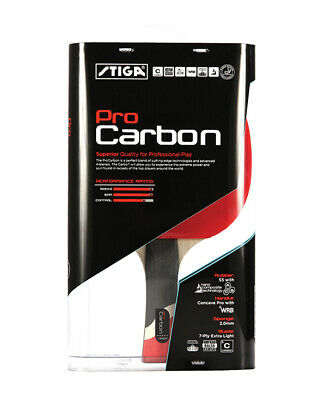 Stiga Pro Carbon Premium Ping Pong Table Tennis Paddle Racket