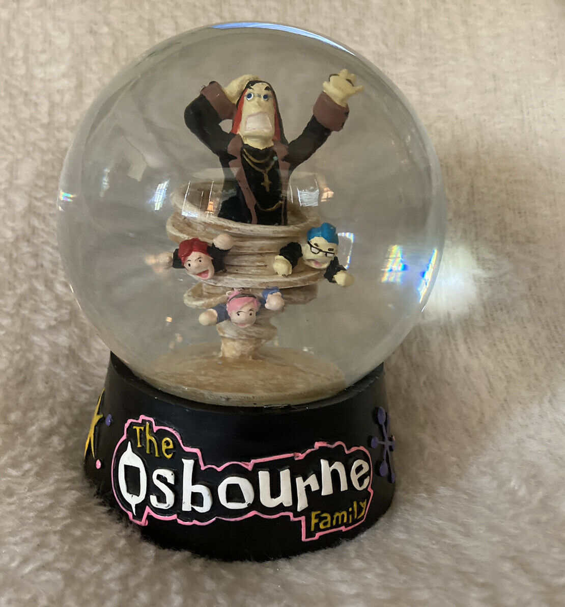 The Osbourne Family Ozzy Osbourne Glitter Snow Globe Rare 2002 Toc Llc F4a Corp
