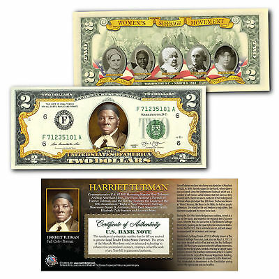 Harriet Tubman * World Release * Official Genuine Legal Tender Colorized $2 Bill