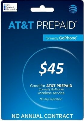 At&t Prepaid (formerly Gophone) $45 Refill - Fast & Right! Over 1510 Sold!
