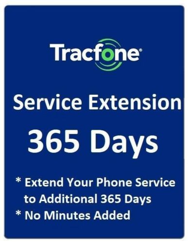 Tracfone 1 Year 365 Days Service Extension Digital Refill For Byop