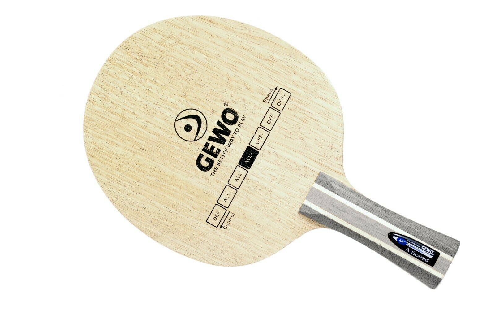 Gewo Hybrid Carbon A/speed All+ Table Tennis Blade, Fl Handle