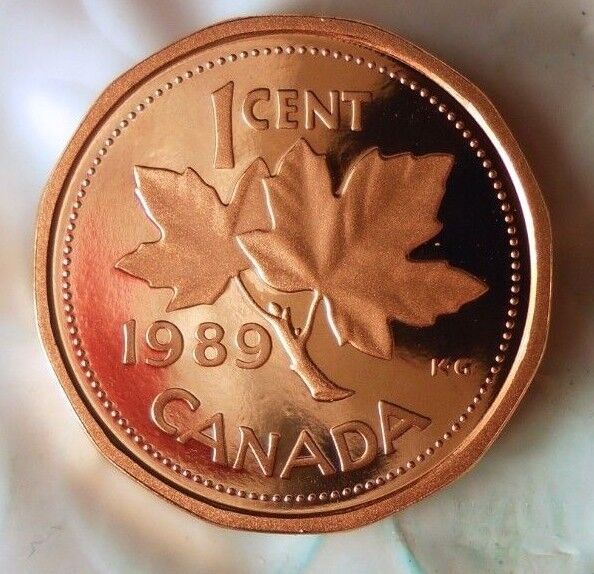 1989 Canada Cent - Proof - Low Mintage Coin - Free Ship - Canada Proof Bin